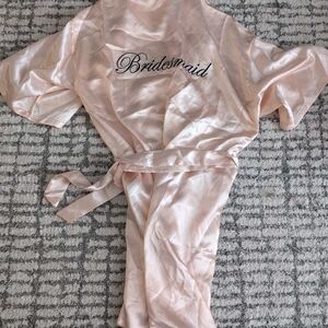 Bridesmaid Satin Robe - Pink